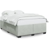 Furnova Posteljni okvir brez vzmetnice svetlo siv 140x200 cm žamet, (21935362) | Shoptok.si