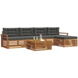  Set vanjskih sofa 6 kom. Prirodna i antracit | shoptok.hr