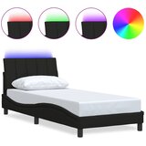  Okvir za krevet bez madraca Hanko crni 90x190cm od tkanine | shoptok.hr