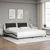  Okvir kreveta s LED-om bez madraca Zadar bijelo-crni 200 x 200 cm | Eponuda.com