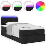  Otomanski krevet s madracem i LED crna 80x200cm tkanina | shoptok.hr
