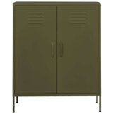  Omara za shranjevanje olivno zelena 80x35x101,5 cm jeklo | Shoptok.si