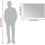  LED kupaonsko ogledalo *Transparent*an 90 x 60 cm Pravokutni | Eponuda.com