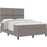 vidaXL Škatlasta postelja z vzmetnico Taupe 160x200 cm Tkanina, (22083043) | Shoptok.si