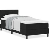Box Postelja z vzmetnico z vzmetnico Črna 80 x 200 cm blago, (5000126876) | Shoptok.si