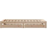 vidaXL Posteljni okvir brez vzmetnice 75x190 cm trdna borovina | Shoptok.si