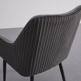 Bessagi Home naslanjač caria, temno siva, žamet | Shoptok.si