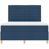  LED Box Spring Krevet s madracem Plava 160 x 200 cm tkanina | shoptok.hr