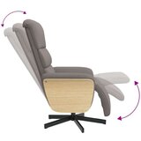  Naslonjač od tkanine s osloncem za noge smeđesivi | shoptok.hr
