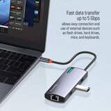 COLORWAY USB Hub (Docking Station) USB-C 6-u-1 Type C PD 100W/USB3.0x3/USB2.0/RJ45 | shoptok.hr