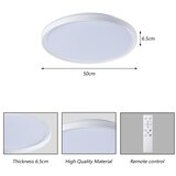 Brilagi LED prigušiva stropna svetiljka RIVO LED/72W/230V 3000-6000K bela prečnik 50 cm + daljinski upravljač | Eponuda.com
