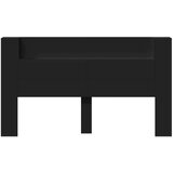 vidaXL Ormarić za uzglavlje s LED svjetlima crni 180 x 16 5 x 103 5 cm | shoptok.hr
