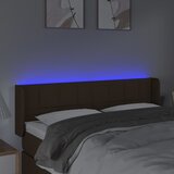  LED uzglavlje tamnosmeđe 147x16x78/88 cm od tkanine | Eponuda.ba