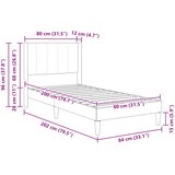 Krevetna konstrukcija s uzglavljem Crna 80 x 200 cm Baršun | shoptok.hr