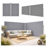  LUARO kutna bočna tenda za terasu, uvlačiva 180 x 620 cm, siva | shoptok.hr