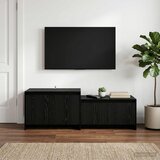  TV komoda 147 x 35 x 50 cm Crni hrast Prerađeno drvo | shoptok.hr