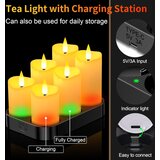 DAPHOMEU komplet 6-ih polnilnih LED sveč s polnilno postajo | Shoptok.si