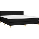  s oprugama i madracem crni 180x200 cm od tkanine | shoptok.hr