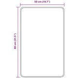 vidaXL Crvena Pamuk 50 x 80 cm Prostirka za kupaonicu Pravokutna | shoptok.hr