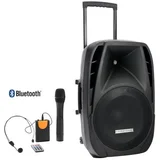 prenosni akumulatorski zvočnik PH15AW 15" 100/200W, ročni daljinski in naglavni mikrofon - - audio-kondric