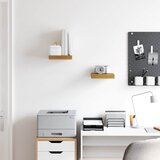 Polica na zidu 2 pcs Bež 23 x 23,5 x 4 cm Konstruirano drvo | shoptok.hr