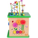 Tooky Toy drvena edukativna kocka s aktivnostima, razvrstavačem i labirintom | shoptok.hr