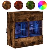 Maison Chic Stenska TV omarica - TV stojalo - Televizijska omarica z LED lučkami dimljeni hrast 58,5x30x60,5 cm, (21702001) | Shoptok.si