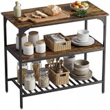 HOMCOM kuhinjski regal iverna plošča, jeklo 100D x 50Š x 90V cm rustikalno rjava, (5000242503) | Shoptok.si