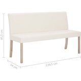  Klupa od umjetne kože 139,5 cm krem | shoptok.hr
