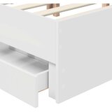  Konstrukcija postelje Bela 160 x 200 cm Inženirsko leseno, (5000121361) | Shoptok.si