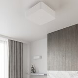 Nice Lamps Bijela stropna svjetiljka sa staklenim sjenilom/s tekstilnim sjenilom 45x45 cm Kortez – | shoptok.hr