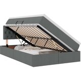  Krevet s prostorom za pohranu s LED-om Tamno siva 120 x 190 cm | shoptok.hr