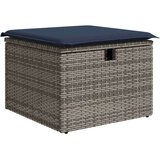 vidaXL 9-dijelni set vrtnih sofa poliratan i bagrem s jastucima sivi | shoptok.hr
