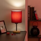  Brilagi - Stona lampa NUBILA WOOD 1xE27/25W/230V hrast/pompejska crvena | Eponuda.com