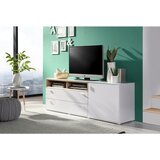Hom`in NIZKA OMARICA bela, barve hrasta | Shoptok.si