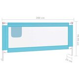 vidaXL sigurnosna ograda za dječji krevet plava 200 x 25 cm od tkanine | shoptok.hr