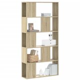 vidaXL Knjižna omara 5-nadstr. sonoma hrast 80,5x23,5x162,5cm inž. les Cene
