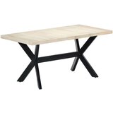vidaXL Jedilna miza bela 160x80x75 cm trden mangov les | Shoptok.si