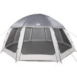 Šator za bazen s uklonjivim letvicama i mrežastim stjenkama Siva 510 x 510 cm | shoptok.hr