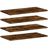 vidaXL Stenske police 4 kosi dimljeni hrast 60x20x1,5 cm inž. les | Shoptok.si