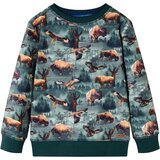  Dječja topla majica tamnozelena 128 | shoptok.hr