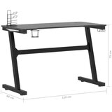  Igraći stol LED u obliku slova Z crni 110 x 60 x 75 cm | shoptok.hr