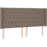 Uzglavlje s ušima smeđesivo 203x16x118/128 cm od tkanine | shoptok.hr