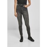 Urban Classics Women's High-Waisted Skinny Jeans - Black | shoptok.hr