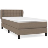 Box spring postelja z vzmetnico taupe 90x190 cm blago, (20893602) | Shoptok.si