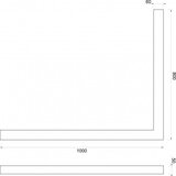Copen Postolje za tuš kabinu CONCEPT 1000x800x50 belo desno (C-10-100WD) | ePonuda.com