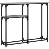 Maison Chic konzolna miza - miza ob steni siva sonoma 90x22,5x75 cm inženirski les, (21786246) Cene
