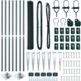 vidaXL Heksagonalna ograda Zelena 1x10 m Čelik | shoptok.hr