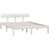  Okvir za krevet od masivne borovine bijeli 160 x 200 cm | shoptok.hr