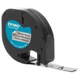 Dymo Trak LTAG 91208, 12 mm / 4 m (črno/metalni), original | Shoptok.si